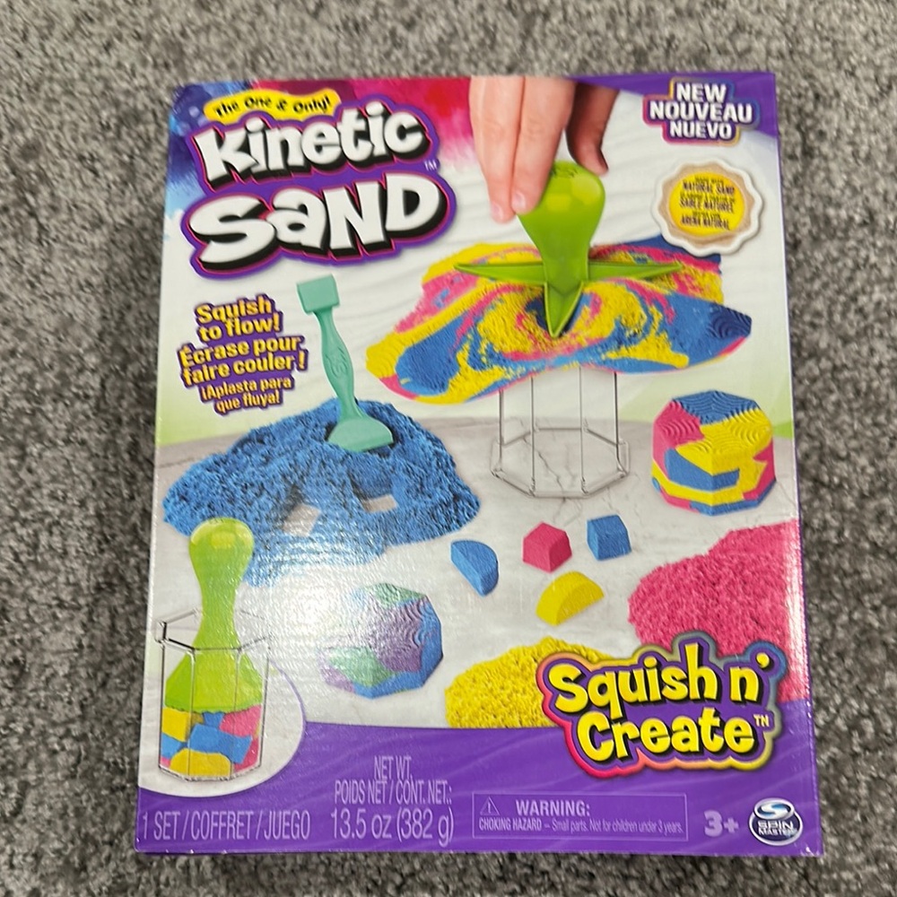 Blue and Yellow Learning Toy Set with Moldable Sand